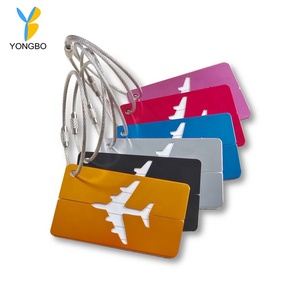 Custom Logo Colorful Metal Travel Tag with Letter Pattern Name and ID Card Holder for Luggage <b>Suitcase</b> Travel Bag - Product Image 2