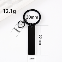 Ywyougang Porte-clés personnalisable en acier inoxydable avec mini-breloque cœur, accessoire gravable