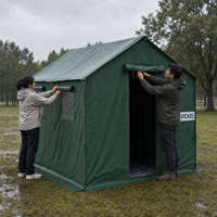 Tente de camping en toile robuste imperméable 2x3m à ouverture rapide automatique, grande tente de safari pour événements extérieurs, galvanisée