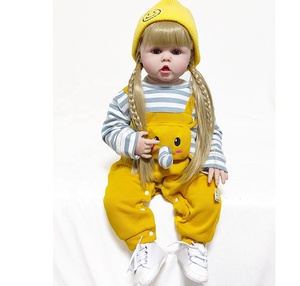 R & B 도매 60Cm 이미 완성 된 소장 예술 거대한 Bebe 인형 아기 부드러운 실리콘 Reborn 유아 소녀 인형 - Product Image 1