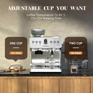 Pour machine à café expresso rétro italienne Empstorm 21M avec <span class=keywords><strong>broyeur</strong></span> électrique pour bureau hôtel extérieur ou voiture - Product Image 5