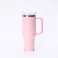 Gobelet isotherme en acier inoxydable de 40 oz, grande capacité, design moderne et tendance, avec paille, idéal pour les cadeaux d'affaires – Nouveauté américaine très prisée