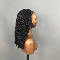 Rambut Asli Burma Hitam Alami Model Keriting dengan Twist Half Wig Tanpa Lem Mudah Dipasang dan Tahan Lama untuk Wanita Kulit Hitam