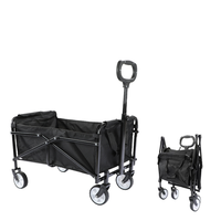 Poussette pliable légère multifonctionnelle avec cadre en alliage d'aluminium, design pliable à 4 roues pour l'extérieur, capacité de charge de 50 kg
