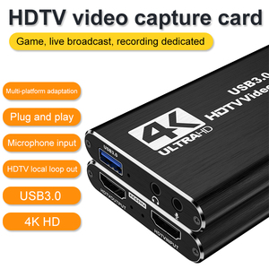 Độ Nét Cao 4K 60Hz USB3.0 HDTV Âm Thanh Video Capture Card Với PVC Áo Khoác Sống Streaming & Ghi Âm Microphone Để HDTV - Product Image 2
