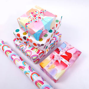 ม้วนกระดาษห่อกระดาษวันเกิดหลากสี80gsm ทิชชู่ศิลปะขนาด43*300ซม. บรรจุภัณฑ์ของขวัญแบบกำหนดเองหรูหรา - Product Image 6