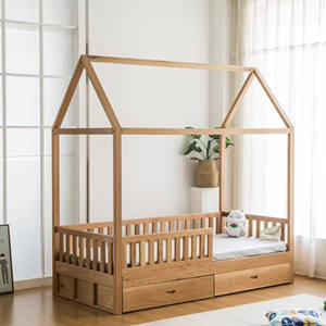 Lit superposé en bois de haute qualité avec barrière de sécurité et rangement, design moderne, pour chambre d'enfant - Vente en gros - Product Image 3