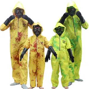 वयस्क बच्चे निवासी दुष्ट ज़ोंबी से संक्रमित माता-पिता-बाल प्रदर्शन पोशाक कोस्प्ले हेलोलीन वेशभूषा