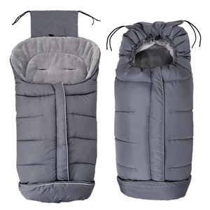 Accessoires de poussette pour bébé personnalisés, chauds pour l'hiver, gigoteuse pour bébé d'extérieur, coussin épaissi, fermeture éclair, couvre-pieds tendance - Product Image 3