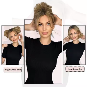 <span class=keywords><strong>Chignon</strong></span> synthétique bouclé et ondulé avec élastique, postiche instantané <span class=keywords><strong>pour</strong></span> <span class=keywords><strong>chignon</strong></span>, queue de cheval courte, <span class=keywords><strong>chignon</strong></span> désordonné <span class=keywords><strong>pour</strong></span> femmes - Product Image 4
