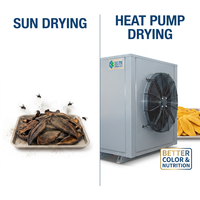 Déshydrateur de noix de coco à pompe à chaleur compatible solaire 250 kg, système hybride hors réseau pour zones côtières et rurales