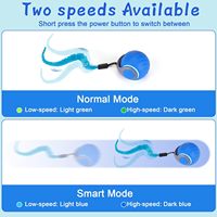 Balle de jeu électrique interactive automatique rechargeable à 2 vitesses pour chats d'intérieur avec 3 queues mobiles - Exercice et divertissement