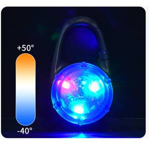 Accessoires pour chiens, nouveau design, pendentif de sécurité pour chien lumineux rond en plastique imperméable, LED extérieur, LED RGB, ressort - Product Image 5