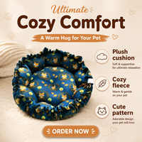 Vente en gros usine : Lits pour animaux toutes saisons, tapis double usage en forme de citrouille pour chats et chiens, maisons pour animaux en polyester (Teddy, Chinchilla)