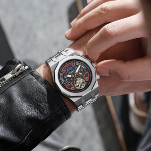 43Mm Nhà Máy Người Đàn Ông Của Thương Hiệu Sang Trọng Đồng Hồ <span class=keywords><strong>Skeleton</strong></span> Tự Động Đồng Hồ Cơ Khí Với Chronograph - Product Image 5