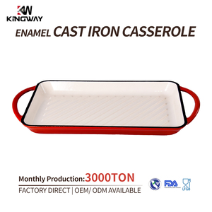Plat de cuisson rectangulaire multifonction en fonte émaillée pour la cuisine, vente en gros ODM/OEM - Product Image 1