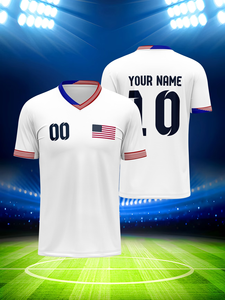 <span class=keywords><strong>Maillot</strong></span> de football personnalisé couleur équipe, sublimation 3D, broderie nom et numéro, drapeau du pays, protection UV, séchage rapide, respirant - Product Image 4