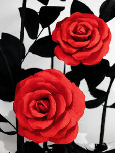 Rose Giganti <span class=keywords><strong>di</strong></span> Carta Personalizzate per Creare un'Atmosfera Mozzafiato per Decorazioni Matrimoniali, Feste, Centri Commerciali, Stile Gotico - Product Image 4