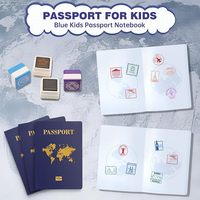 Carnet de passeport personnalisé pour voyages d'imitation, fournitures de fête, projets scolaires, événements sur le thème du voyage, carnets de passeport vierges