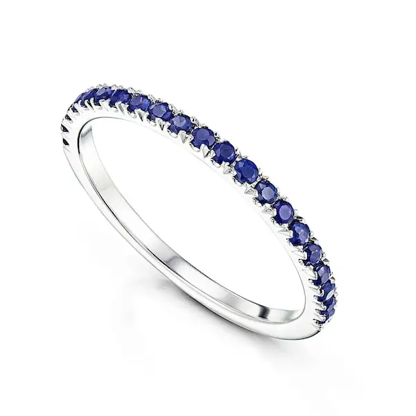 Лабораторное классическое кольцо с синим сапфиром, 925 стерлингового серебра, драгоценный камень, простое кольцо для женщин, свадебное ювелирное изделие, специальный подарок