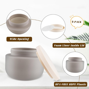 8oz 250ml Soft Touch Eco Mono Material PP Polypropylene Cosmetic Body Scrub Hair Butter Face Cream <b>Jar</b> Colorful <b>Plastic</b> <b>Jars</b> - Product Image 2