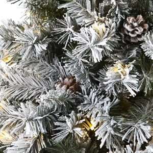 Outdoor 12FT Giant Flocked <b>LED</b> Christmas <b>Tree</b> with Multicolored Lights High Quality Foldable PE/PVC Material and Snow Effect - Product Image 3