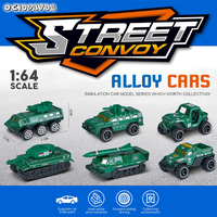 1:64 Ölçekli Döküm İnşaat Modelleri Serbest Tekerlekli Oyuncak Arabalar Yeşil Ordu Metal Askeri Tank Oyuncak Araç Seti Çok Satanlar İçin