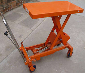 हाइड्रोलिक लिफ्ट के साथ प्रीमियम हाथ से संचालित हाइड्रोलिक पैलेट लिफ्टर ट्रॉली - Product Image 2