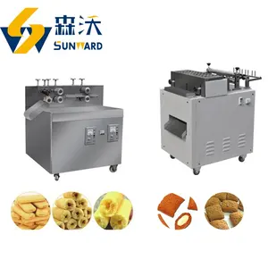 800kg/h Sandwich snack making machine cheese balls chocolate sauce pillow core filled puffed food production line