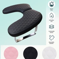 Terresa UH10 Repose-bras professionnel en cuir PU en forme de U, design amovible, technologie UV, forme liquide pour salon et usage DIY