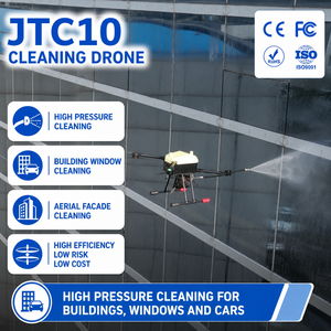 Drone de nettoyage haute pression UAV à pulvérisation ciblée pour le nettoyage de précision des fenêtres de grandes tours et la maintenance des centrales électriques - Product Image 1
