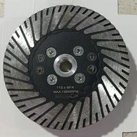 Disque de coupe et de meulage industriel en diamant fritté de 4,5 à 9 pouces avec bride, personnalisable OEM