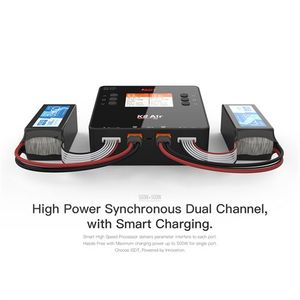 เครื่องชาร์จแบตเตอรี่ NEW <span class=keywords><strong>ISDT</strong></span> <span class=keywords><strong>K2</strong></span> <span class=keywords><strong>Air</strong></span> AC 200W DC 500Wx2 20A แบบสองช่องสัญญาณ สำหรับแบตเตอรี่ Lipo NiMh Pb - Product Image 3