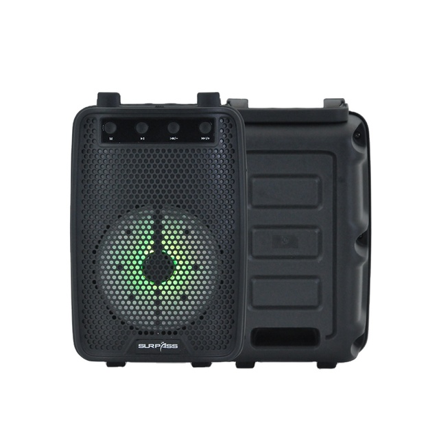 1338 Family Party Blue Tooth 4 Inch Strong Bass Portable Wireless Speaker Box with Colorful LED Light Subwoofer Speaker