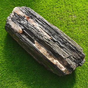 Cristal de quartz naturel de haute qualité, 1 pièce, tourmaline noir, minéraux rugueux, pôle de soins énergétiques - Product Image 2