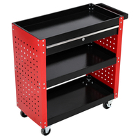 Carrito de Acero de 3 Niveles Changze Luxury TC-08, Personalizable, para Garaje, Taller, Almacén, Taller de Reparaciones