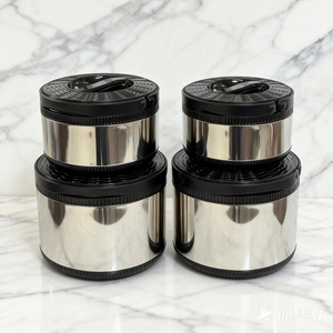 Ensemble de casseroles isothermes en acier inoxydable, 3 pièces, avec couvercle à clipser cylindrique, thermos de voyage, récipient de stockage alimentaire - Product Image 2