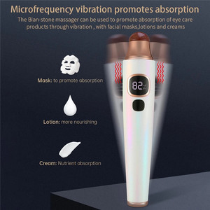 Dispositivo elétrico de cuidados com os olhos, caneta anti idade, removedora de rugas e círculo escuro, com pedra biana natural, quente, massageador de beleza - Product Image 5