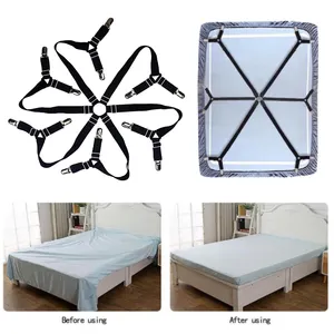 Prix usine 12 Clips élastique porte-drap de lit attache de ceinture pinces de matelas antidérapantes couvertures réglables pinces de couverture de lit