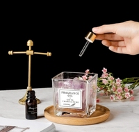 Diffuseur d'aromathérapie carré en pierre de cristal LF-359 WT, diffuseur de parfum sans flamme, décoration d'intérieur, cadeau, huile essentielle longue durée 90-120 jours