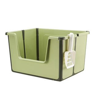 Escolha Diversão Dobrável Semi Fechado Plástico Portátil <span class=keywords><strong>Litter</strong></span> <span class=keywords><strong>Box</strong></span> gato, Grande Capacidade Ao Ar Livre <span class=keywords><strong>Litter</strong></span> <span class=keywords><strong>Box</strong></span> Cat Adequado para Grandes Animais de Estimação - Product Image 6