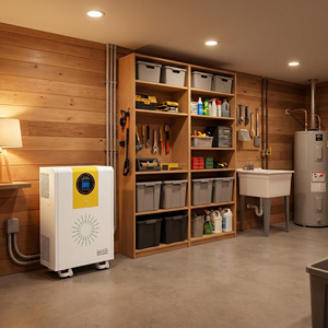 อินเวอร์เตอร์ไฮบริดออลอินวัน 12kW 32kWh พร้อมระบบแบตเตอรี่ LiFePO4 ตัวควบคุมการชาร์จพลังงานแสงอาทิตย์แบบ MPPT จ่ายไฟแบบ Pure Sine Wave - Product Image 6