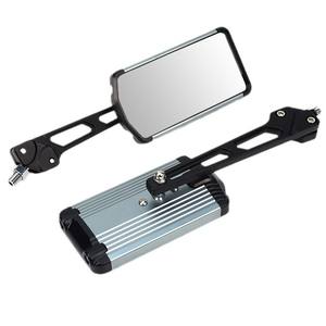 Rétroviseur carré DIY pour moto, compatible avec NIU, Yadea, modèles de rétroviseurs modifiés, ajustement universel pour motos et vélos électriques - Product Image 1