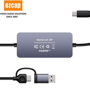 ezcap377M GameLink DP 4K Video Game Capture Box Metal with PD Charge Outputs <strong>HDMI</strong> and USB for PAD smartphone gaming - Product Image 3