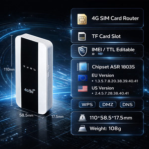 Router Wifi de Bolsillo DNXT 4G con Tarjeta <span class=keywords><strong>SIM</strong></span>, Wifi Móvil 4G, Conector Wifi para Exteriores, 3000mAh, WPS, USB Tipo-C, WiFi6, LED para Uso en Exteriores - Product Image 2