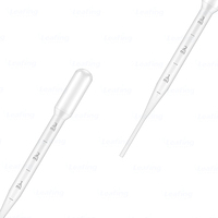 Pipette de laboratoire médicale jetable en plastique graduée 2ml 3ml 5ml 10ml Micro-pipette Pasteur compte-gouttes OEM Micropipeta