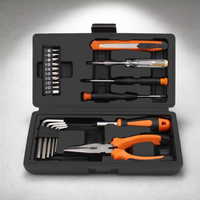 Kit d'outils ménagers de 22 pièces, ensemble d'outils manuels pour la réparation à domicile, avec pinces en acier au carbone, tournevis, étui de rangement compact