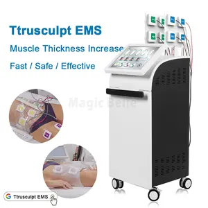 Est trusculpt EMS-máquina de estimulación muscular para disolución de grasa, con 8 almohadillas de gel flexibles