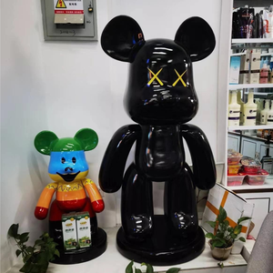 Ours en fibre de verre résine de dessin animé moderne personnalisé artisanat résine Art Home Decor <span class=keywords><strong>1m50</strong></span> sculpture d'ours violent en fibre de verre - Product Image 3