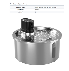 일정한 온도 난방 무선 사이클 필터 플러그가 뽑힌 애완 동물 그릇 및 피더가 있는 스테인리스 고양이 물 디스펜서 - Product Image 6